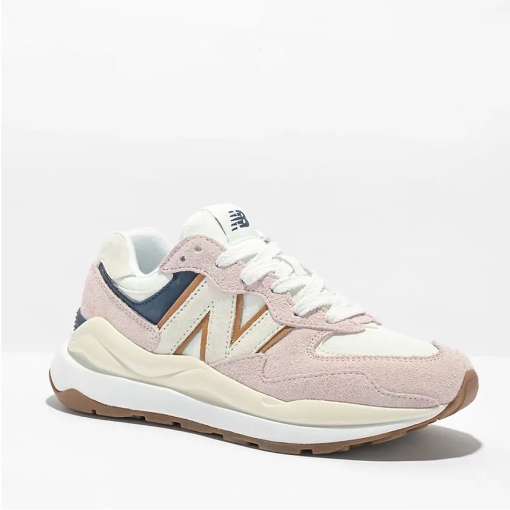 Pink, Blue Suede New Balance 57/40 size 8 athletic sneakers